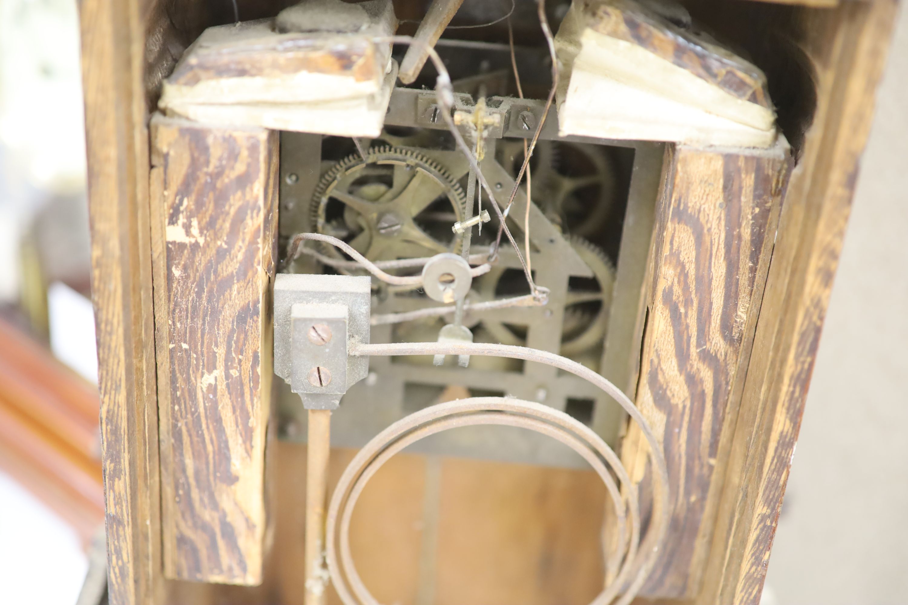 A late 19th century Black Forest cuckoo mantel clock, height 45cm